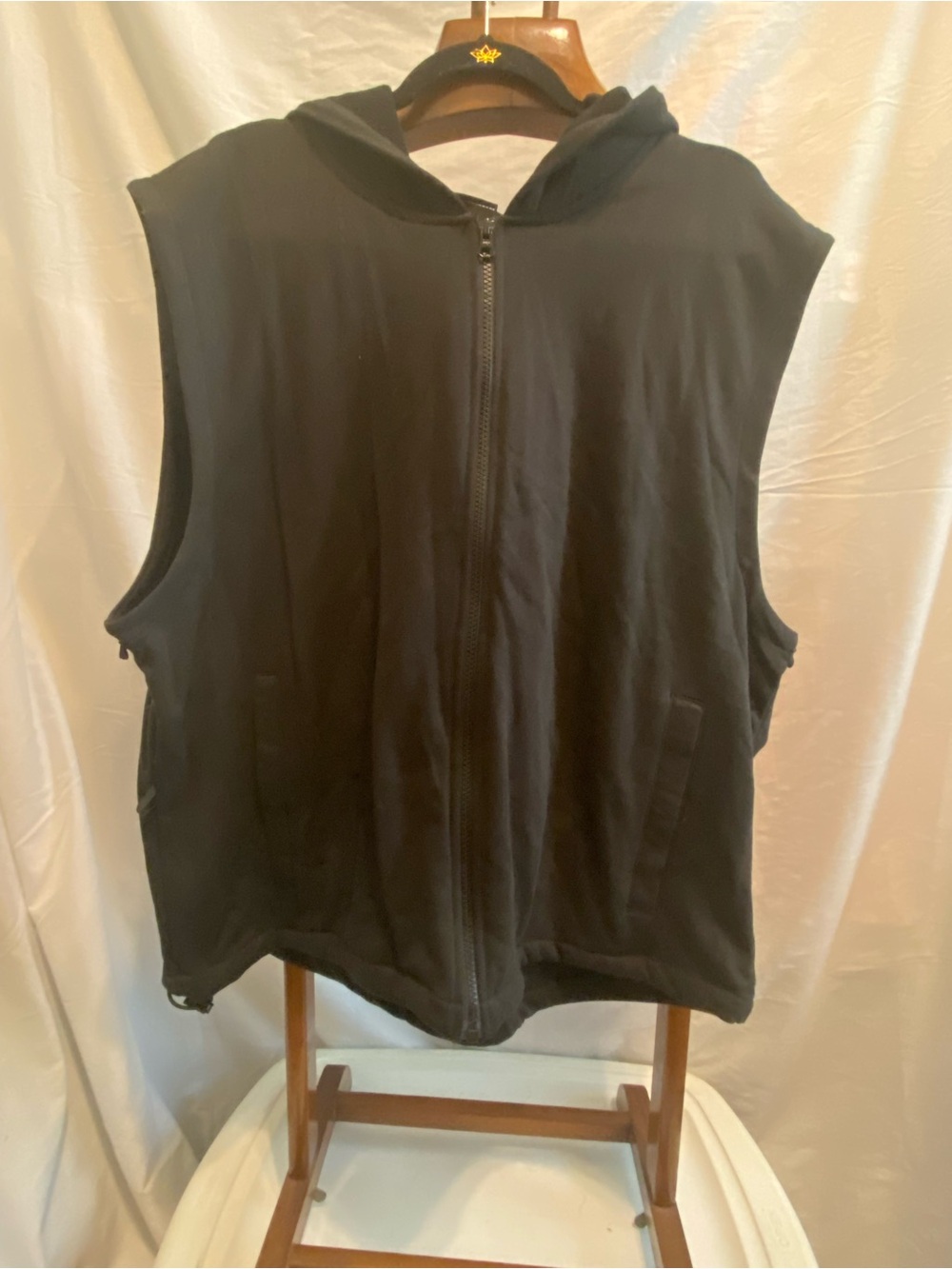 Harley-Davidson Black Sleeveless Hoodie Vest with Zip
